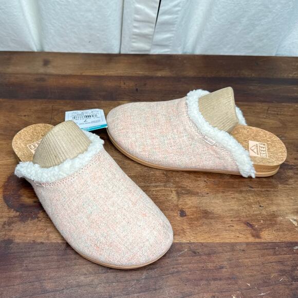 Reef Women's Cushion Sage Cozy Slip-On Shoes Size 7 Pink Twill New With Tags - Picture 1 of 10